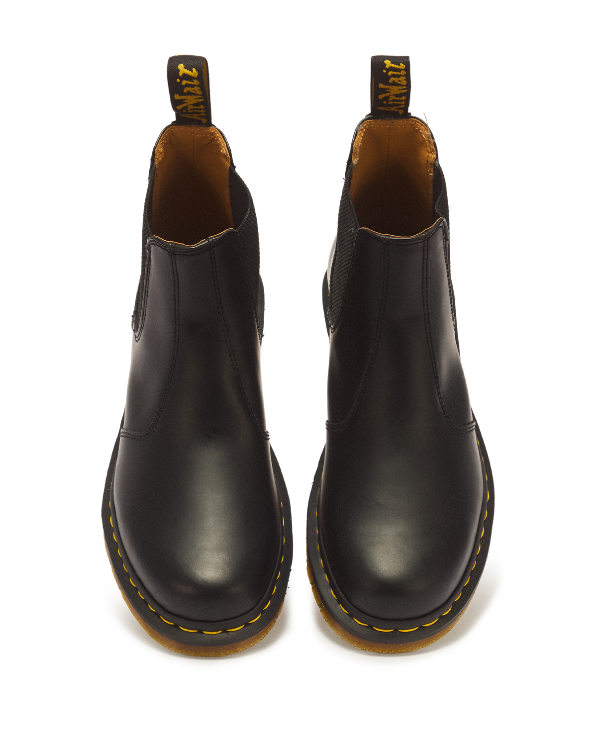 2976 Yellow Stitch Smooth Leather Chelsea Boots - view 4
