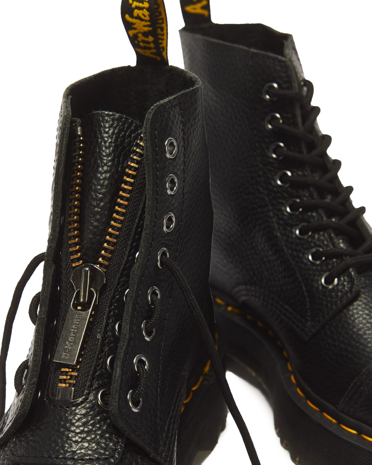 Sinclair Milled Nappa Leather Platform Boots - view 3