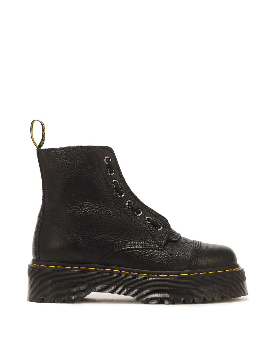 Sinclair Milled Nappa Leather Platform Boots - view 1