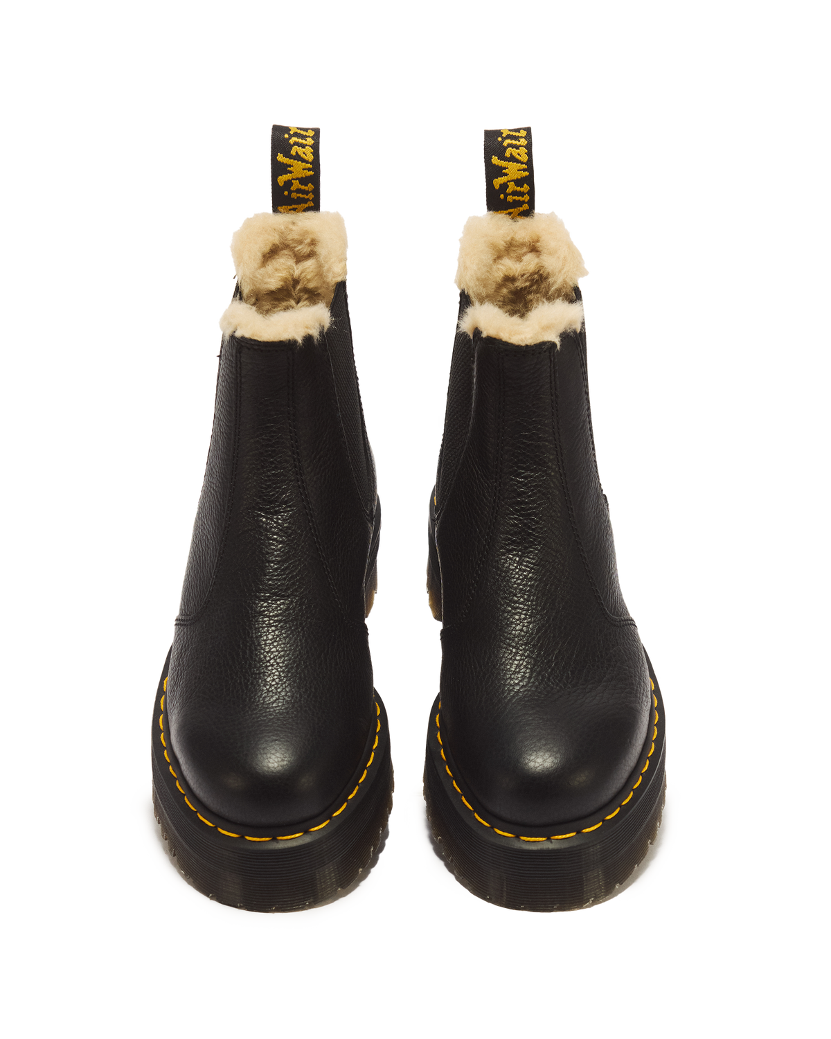 2976 Faux Fur Lined Platform Chelsea Boots - view 4