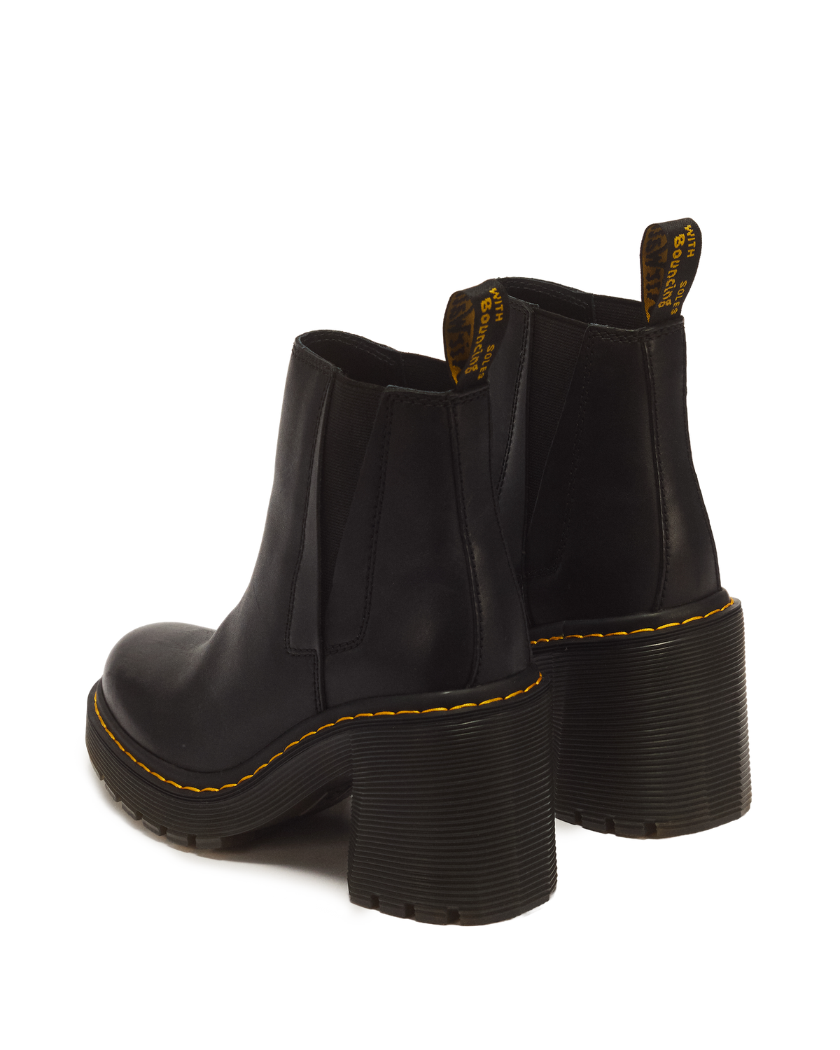 Spence Leather Flared Heel Chelsea Boots - view 6