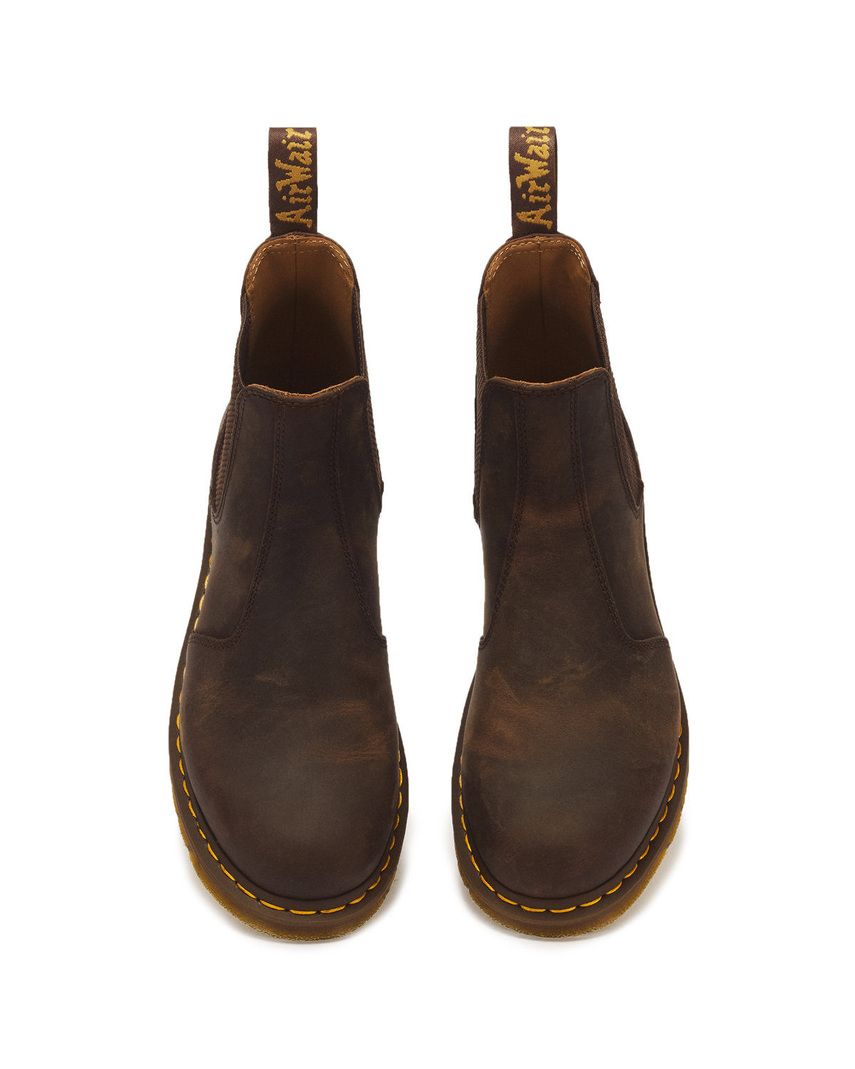 2976 Yellow Stitch Crazy Horse Leather Chelsea Boots - view 4