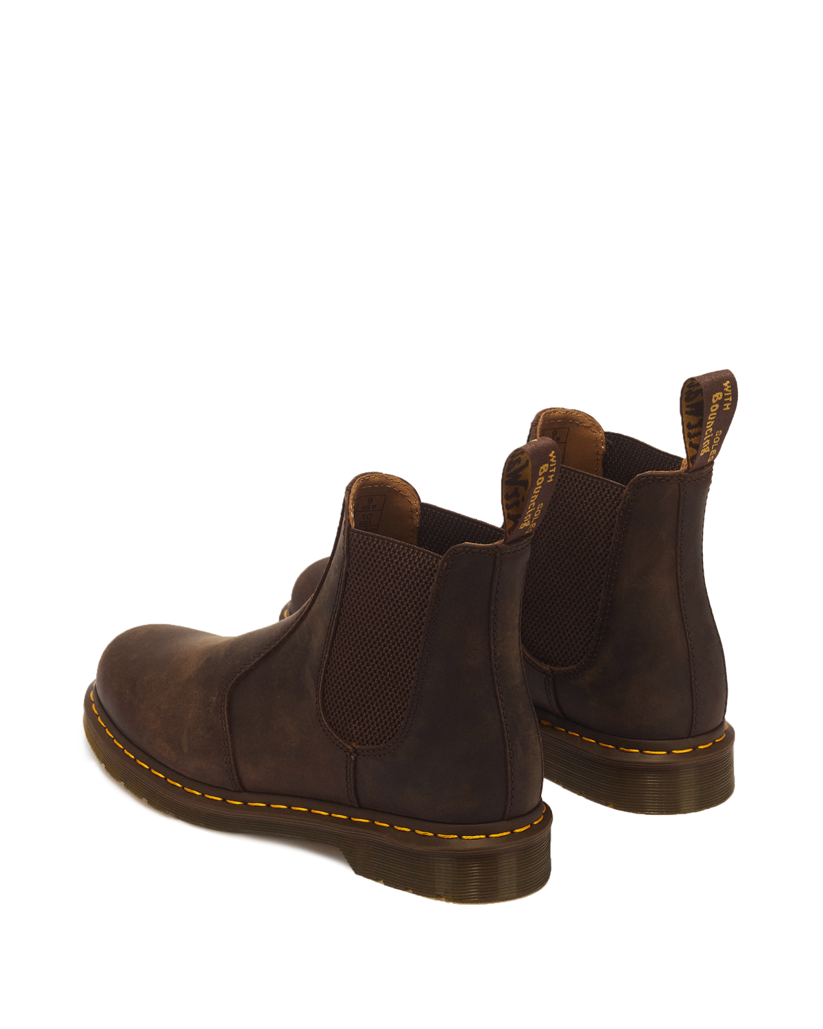 2976 Yellow Stitch Crazy Horse Leather Chelsea Boots - view 6