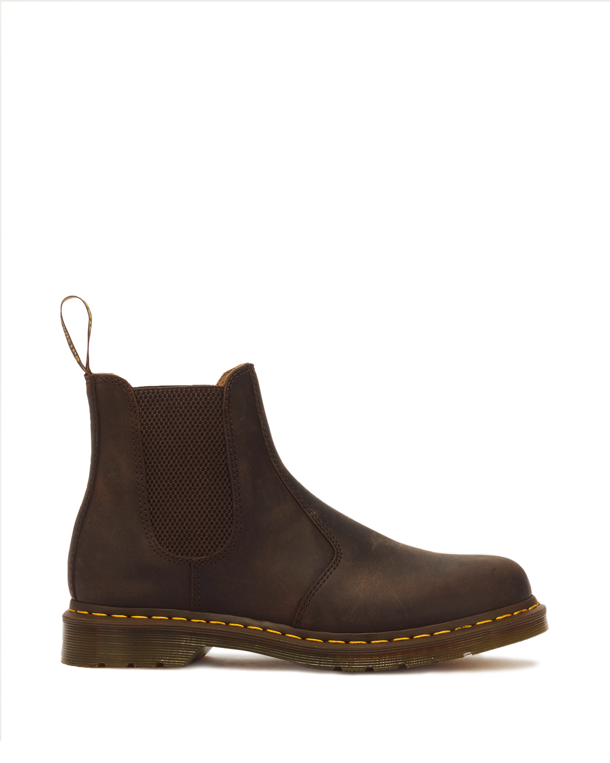 2976 Yellow Stitch Crazy Horse Leather Chelsea Boots - view 1