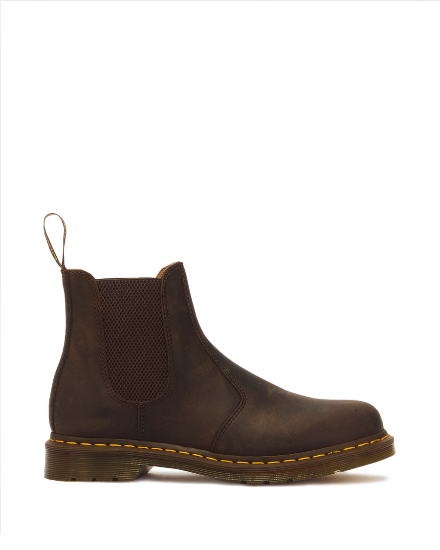 2976 Yellow Stitch Crazy Horse Leather Chelsea Boots - view 1