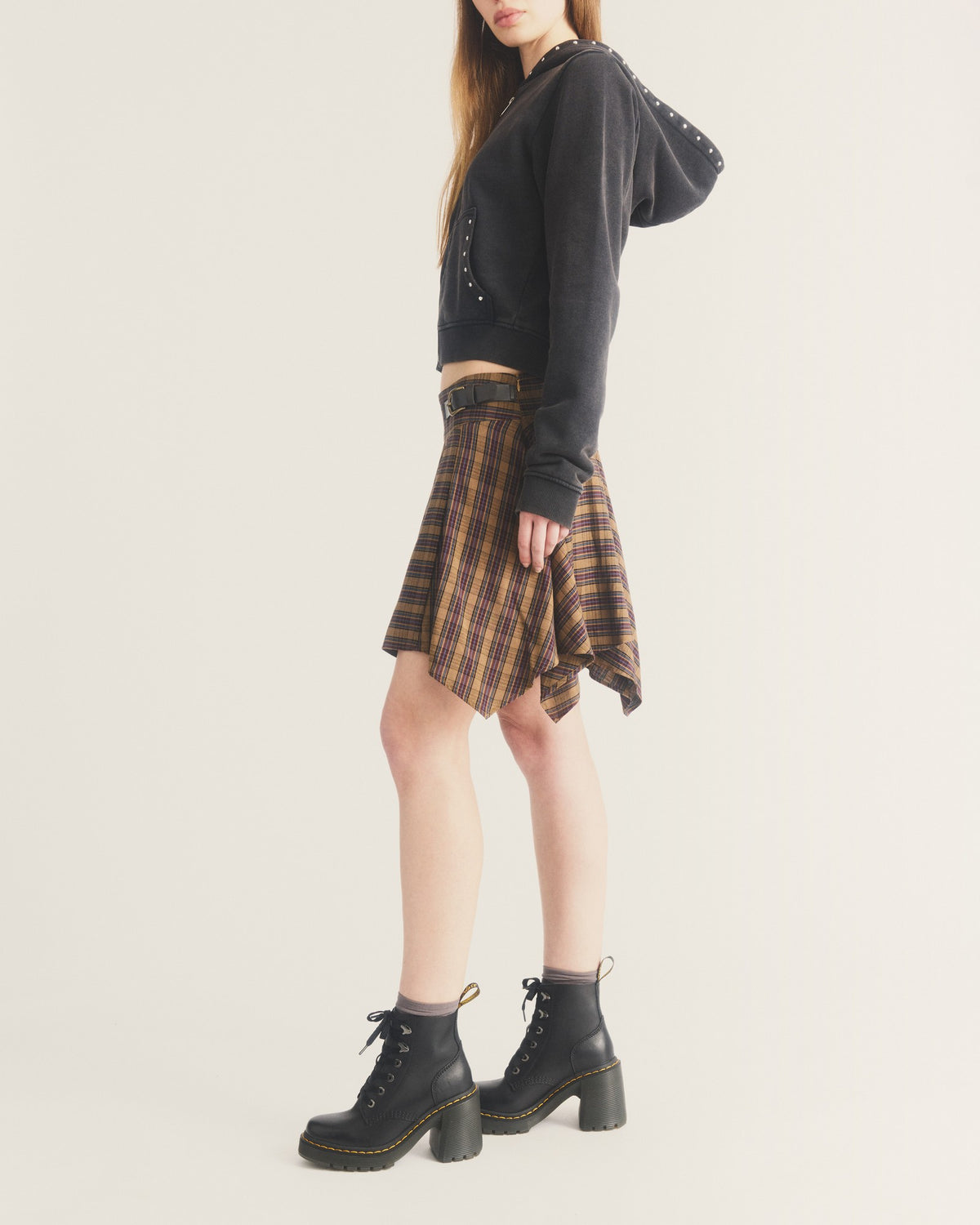 Jesy Sendal Leather Lace Up Flared Heel Boots - view 2