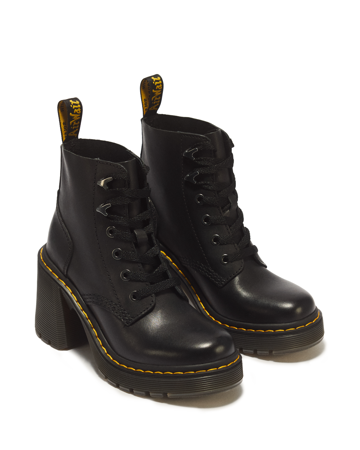 Jesy Sendal Leather Lace Up Flared Heel Boots - view 5