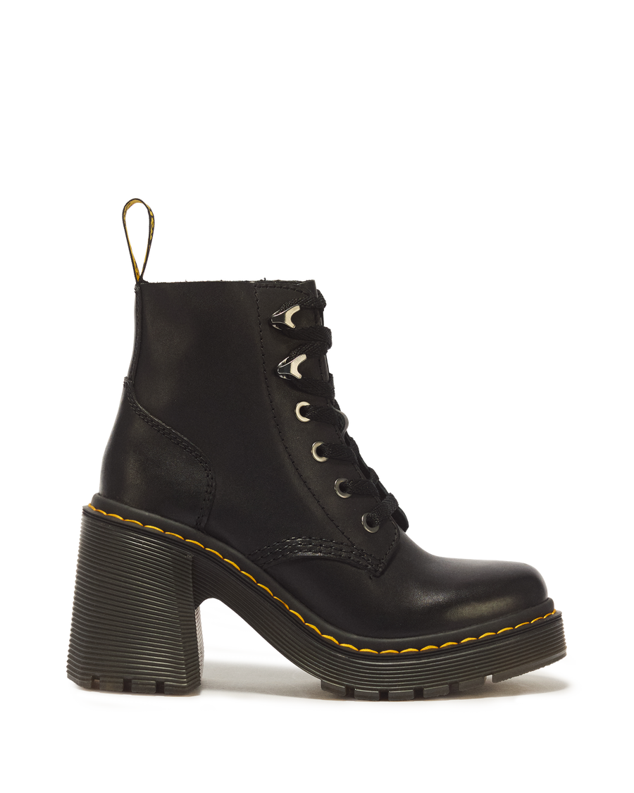 Jesy Sendal Leather Lace Up Flared Heel Boots - view 1
