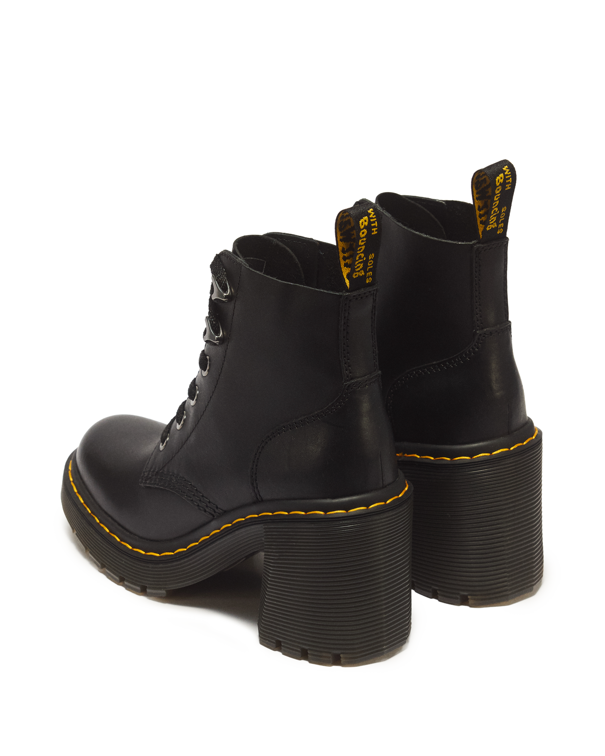 Jesy Sendal Leather Lace Up Flared Heel Boots - view 6