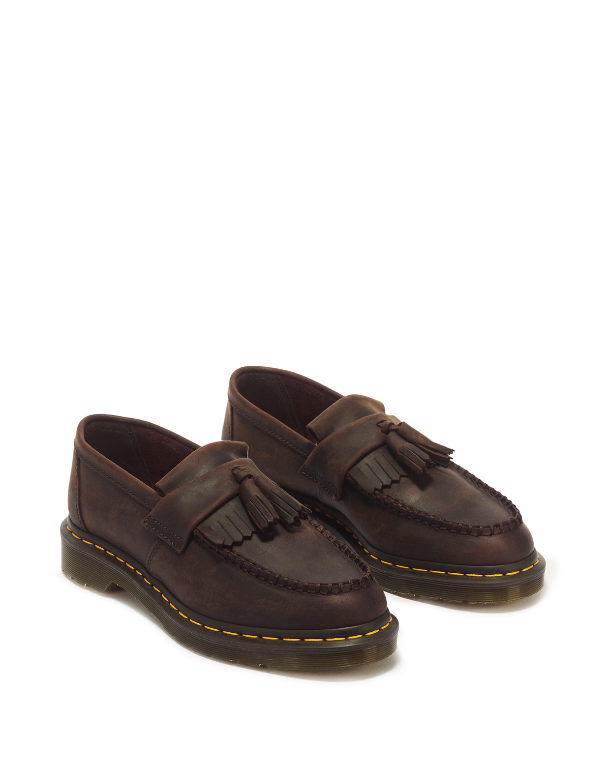 Adrian Crazy Horse Leather Tassel Loafers - view 5