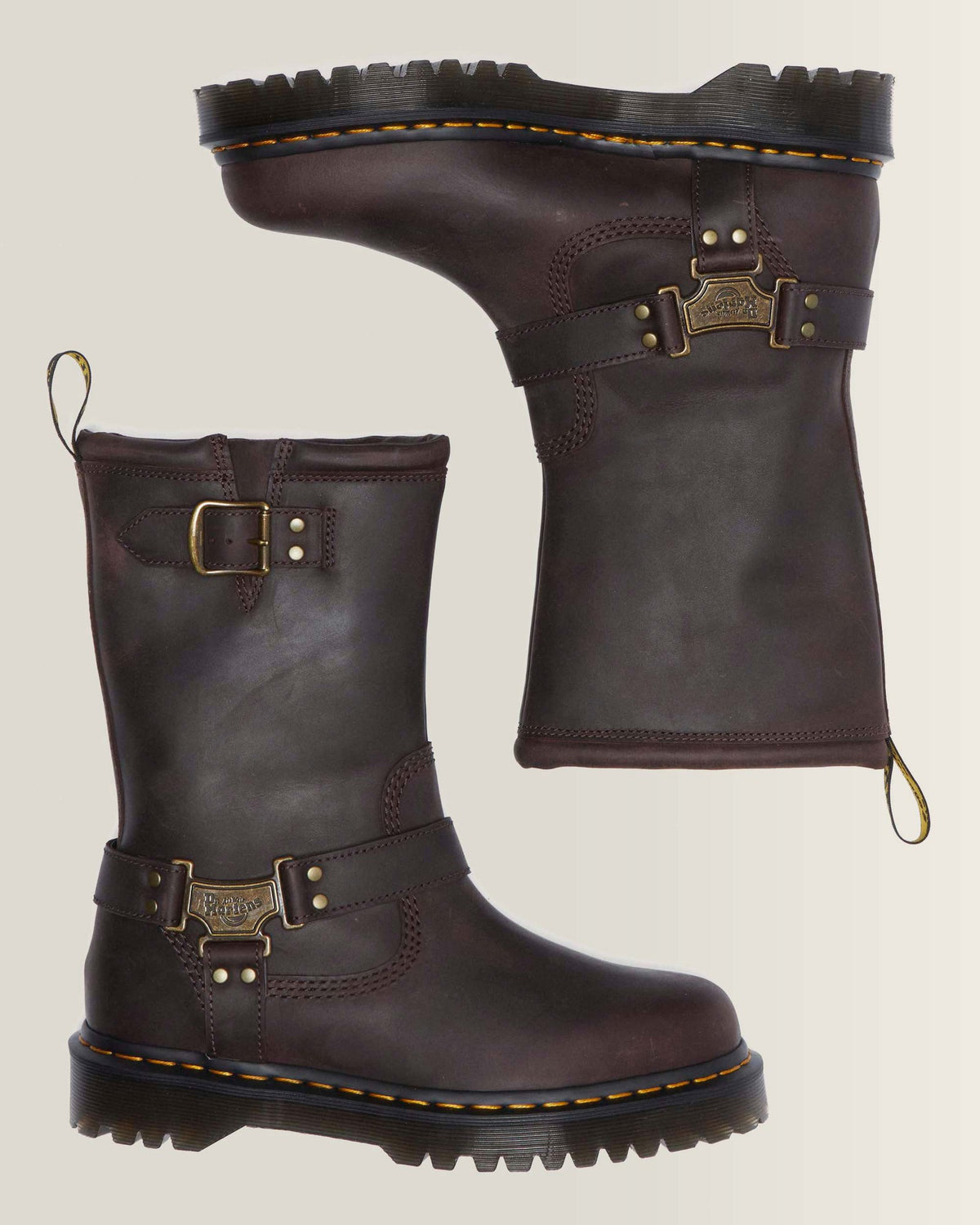 Anistone Hi Leather Biker Boots - view 3