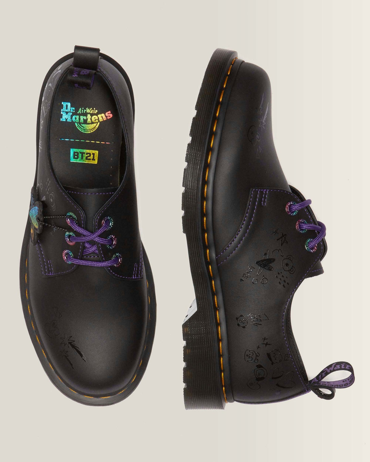 1461 BT21 Leather Oxford Shoes - view 3