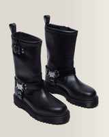 Anistone Hi Leather Biker Boots - view 4
