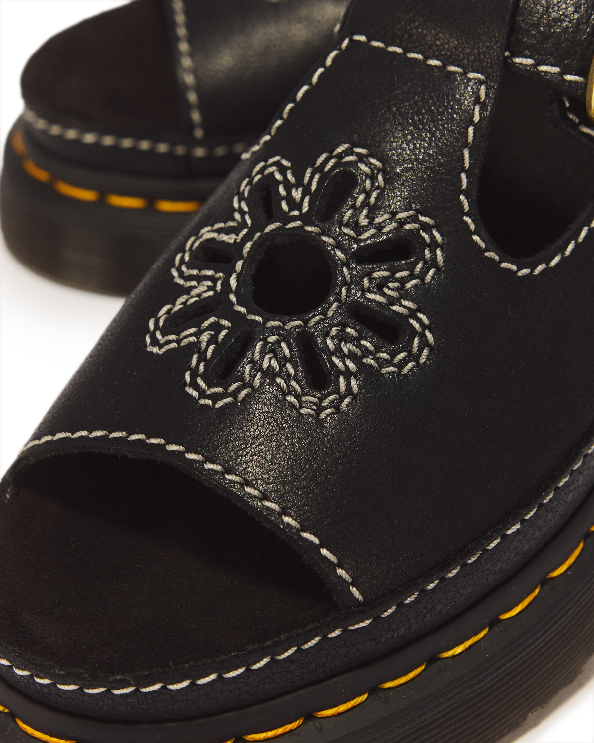 Dunnet Flower Full Grain Leather Sandals - view 3