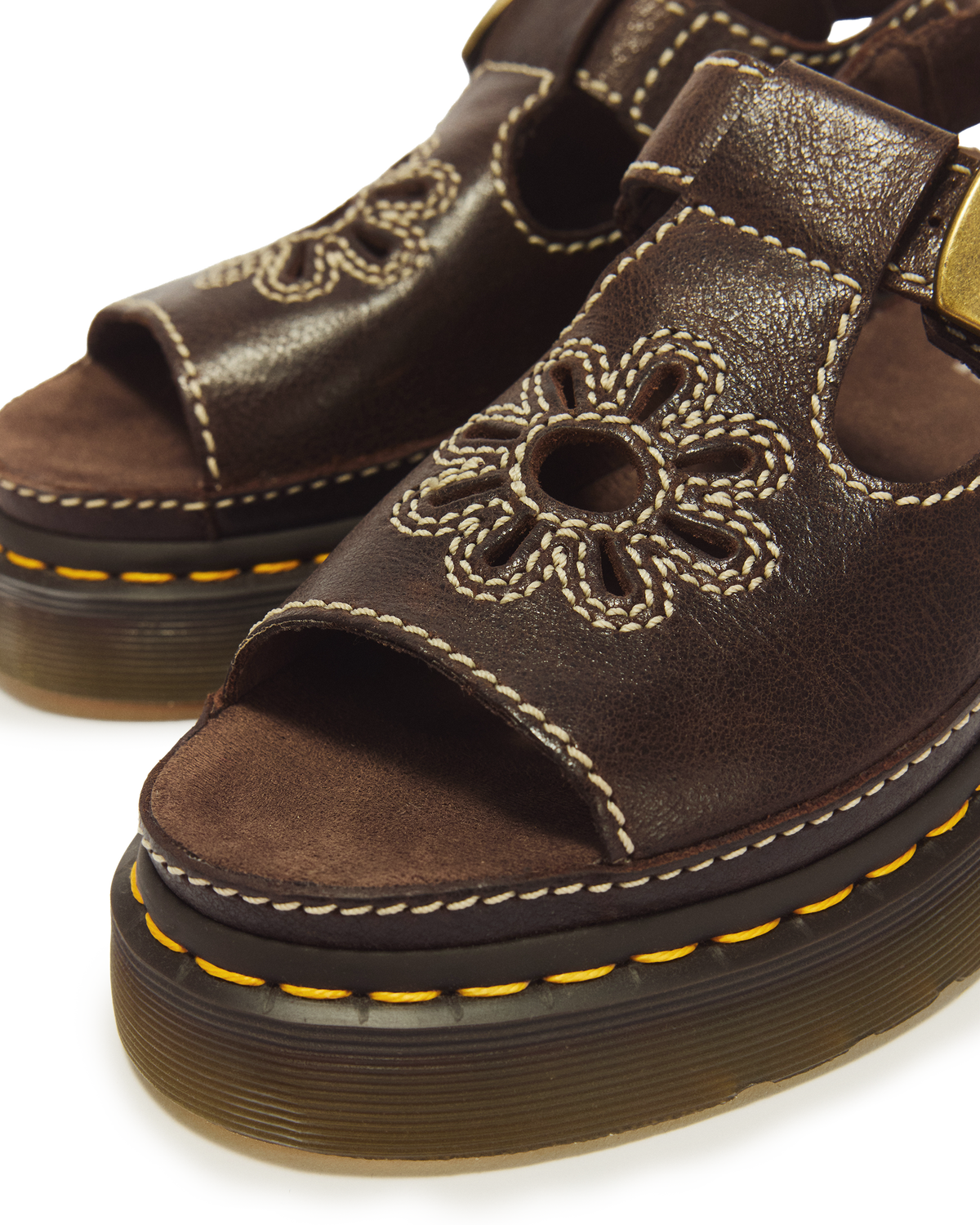 Dunnet Flower Full Grain Leather Sandals - view 8