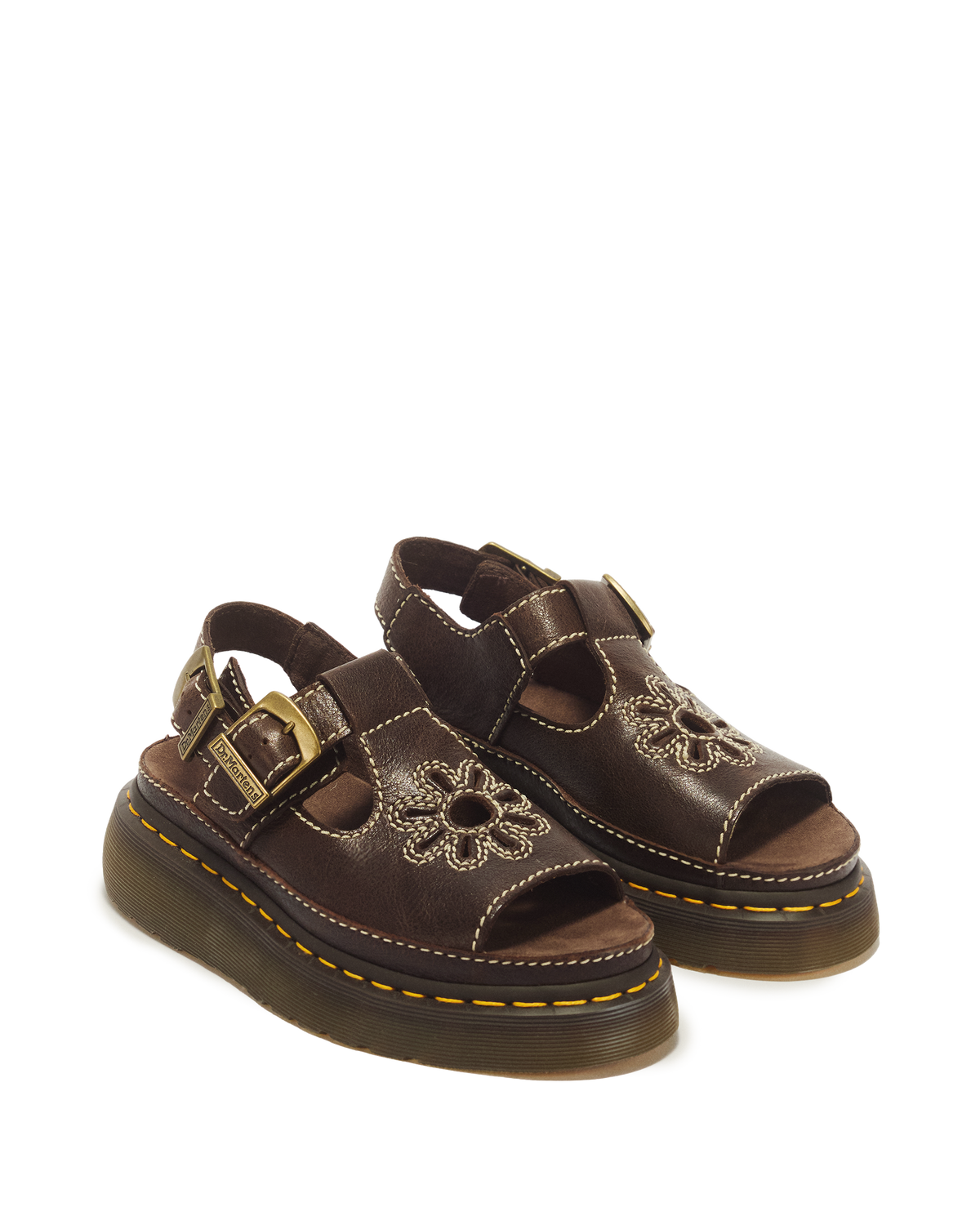 Dunnet Flower Full Grain Leather Sandals - view 5