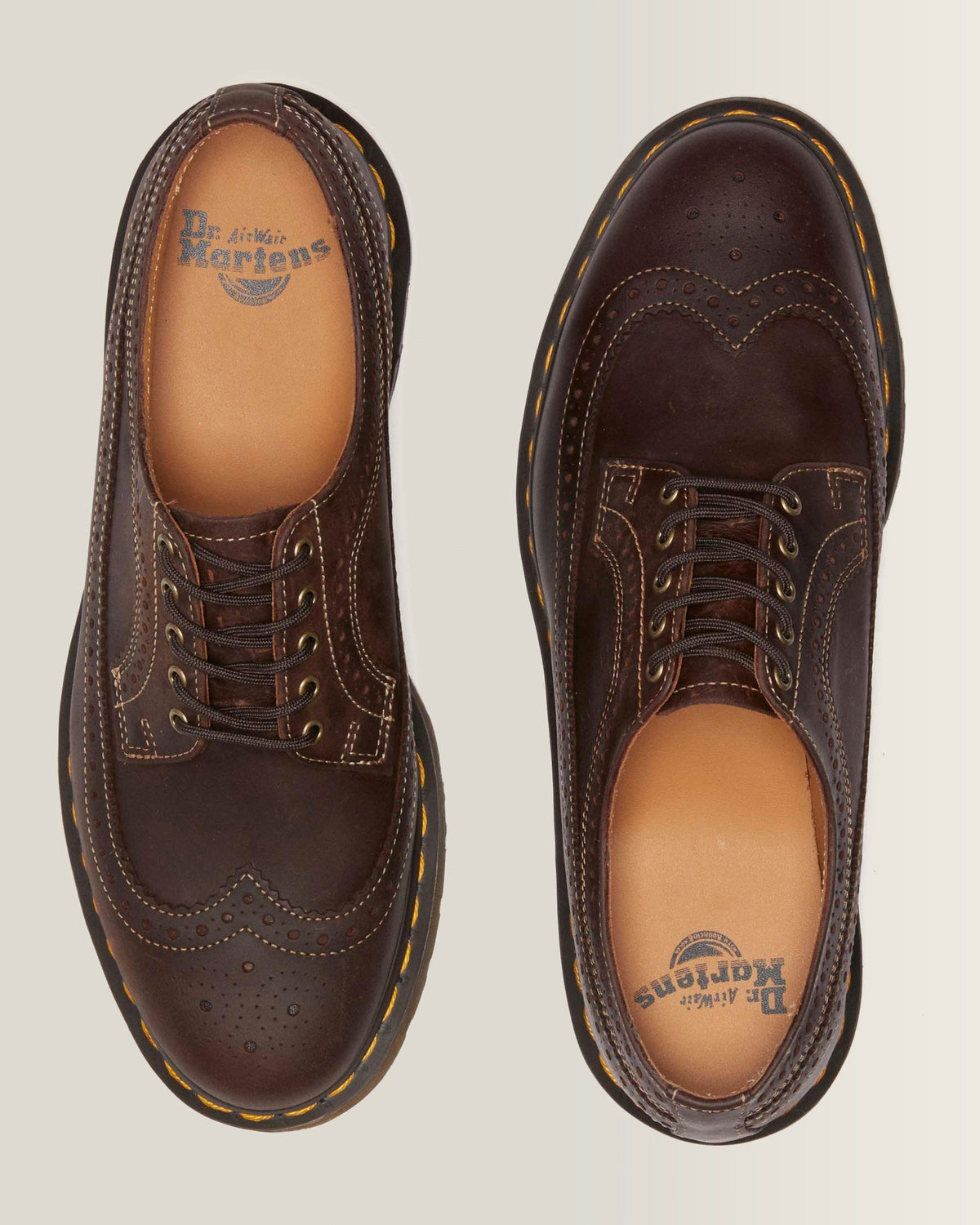 3989 Crazy Horse leather brogue shoes - view 3