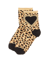 Leopard Heart Cotton Blend Socks - view 1