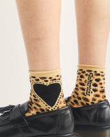 Leopard Heart Cotton Blend Socks - view 2