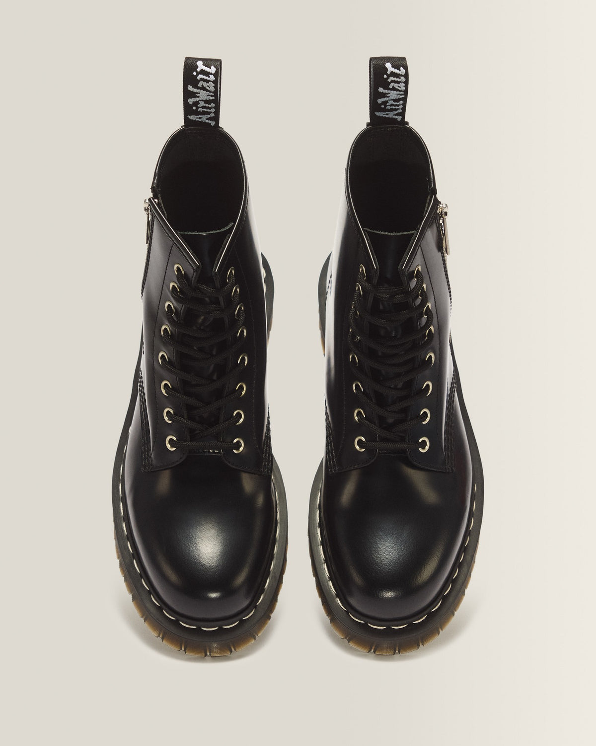 1460 Lace and Zip Smooth leather Boots - view 4