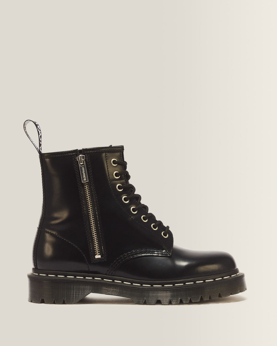 1460 Lace and Zip Smooth leather Boots - view 1