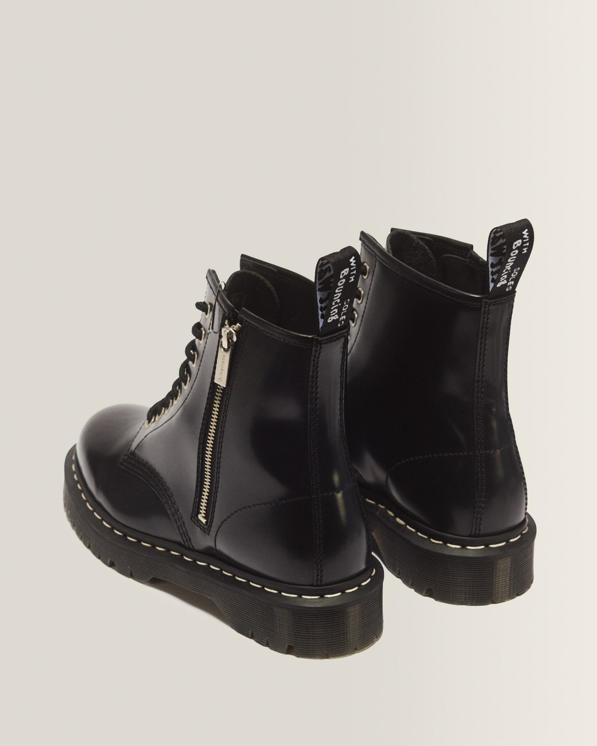 1460 Lace and Zip Smooth leather Boots - view 6