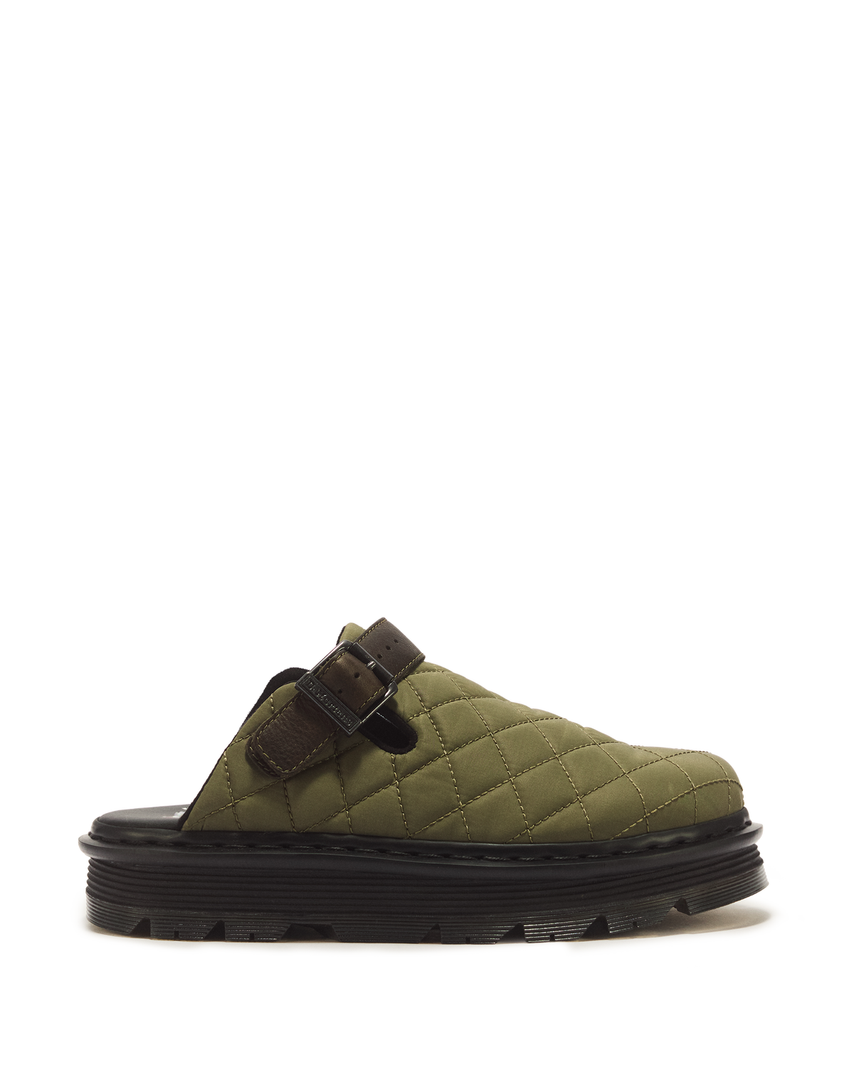 Zebzag Quilted Canvas Platform Mules - view 1