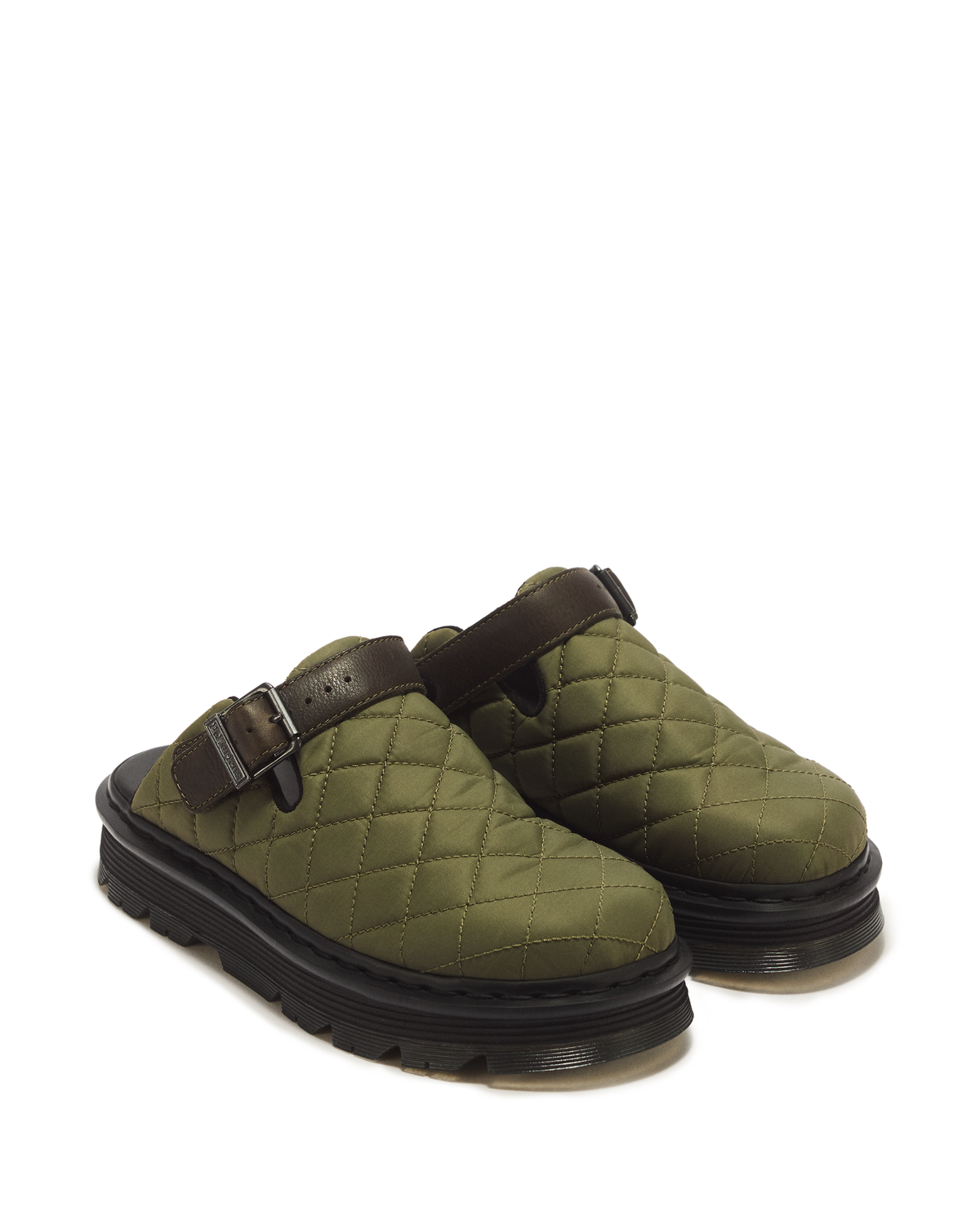 Zebzag Quilted Canvas Platform Mules - view 7