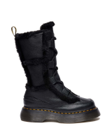 Buzz Lace Up Faux Fur Lined Grizzly Leather Boots - view 1
