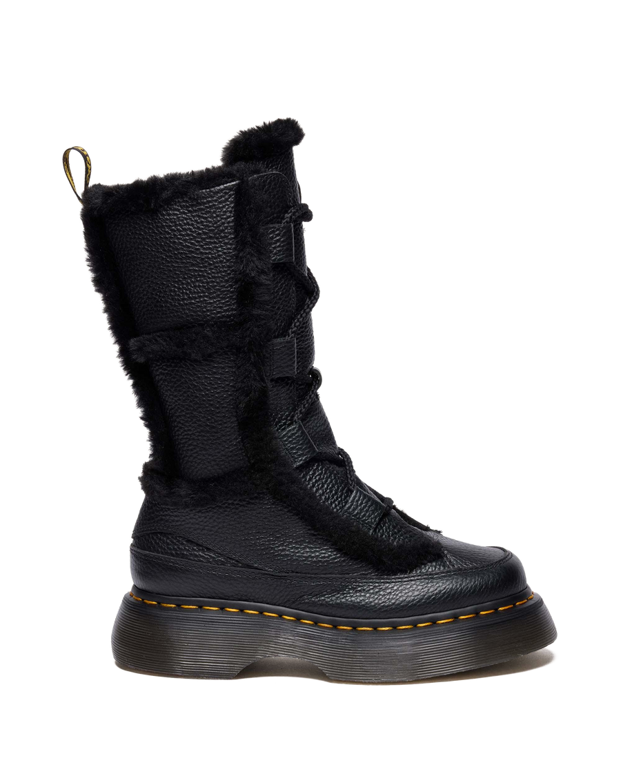 Buzz Lace Up Faux Fur Lined Grizzly Leather Boots - view 1