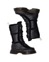 Buzz Lace Up Faux Fur Lined Grizzly Leather Boots - view 3