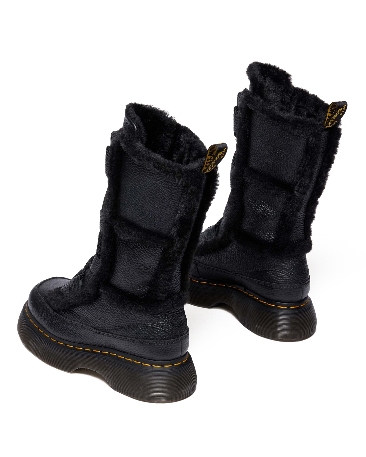 Buzz Lace Up Faux Fur Lined Grizzly Leather Boots - view 5