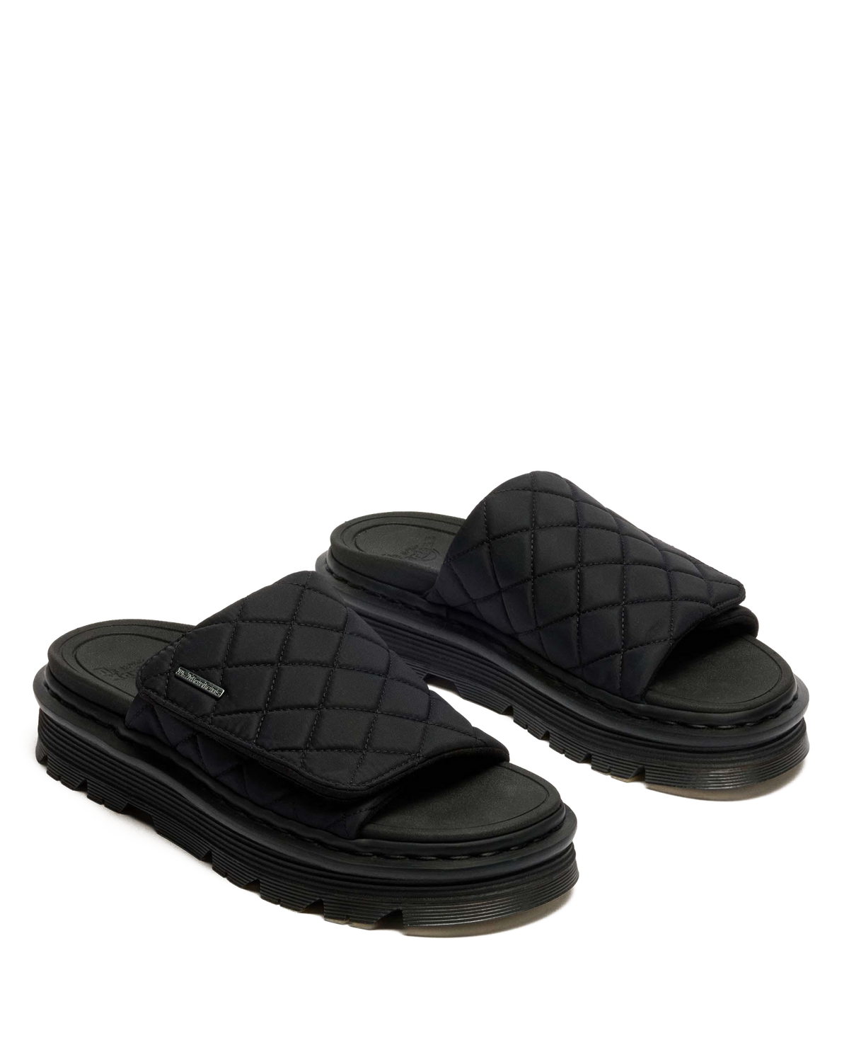 Zebzag Quilted Canvas Platform Slides - view 4