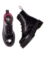Jadon Distressed Patent Leather Platform Boots - view 3