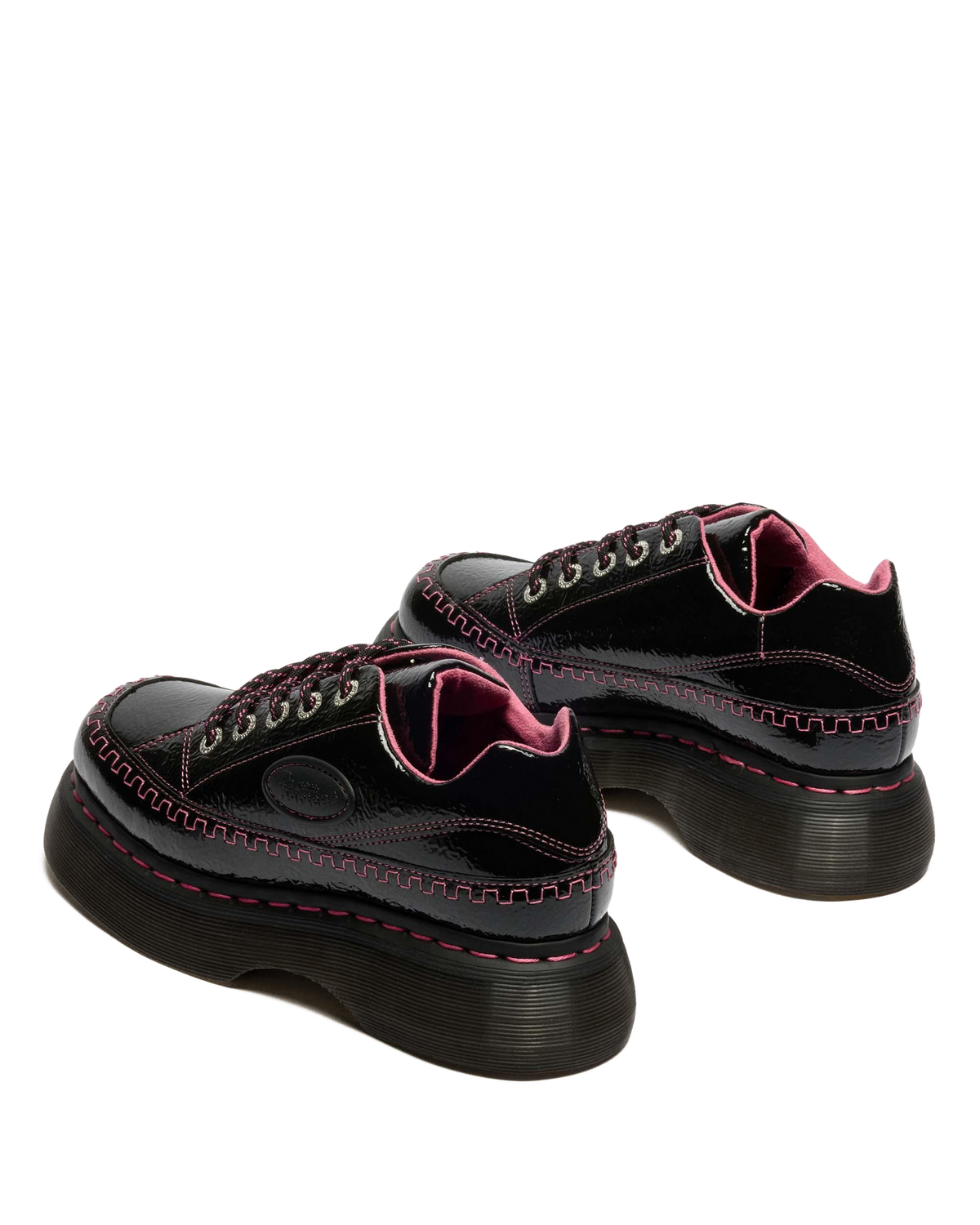 Buzz 5-Eye Distressed Patent Leather Shoes - view 5