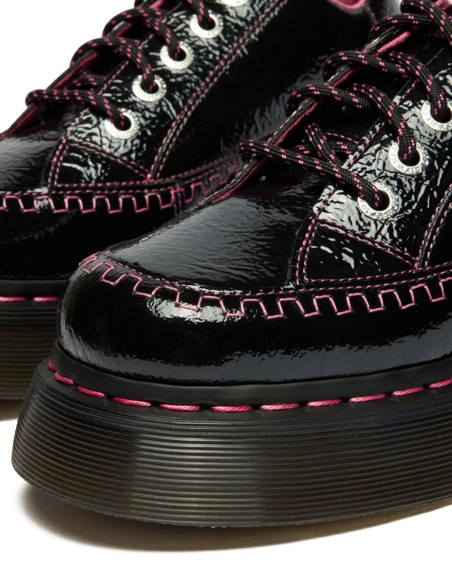 Buzz 5-Eye Distressed Patent Leather Shoes - view 2