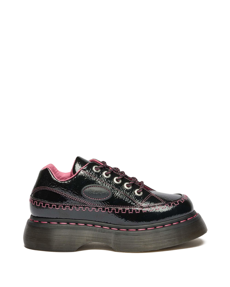 Buzz 5-Eye Distressed Patent Leather Shoes - view 1