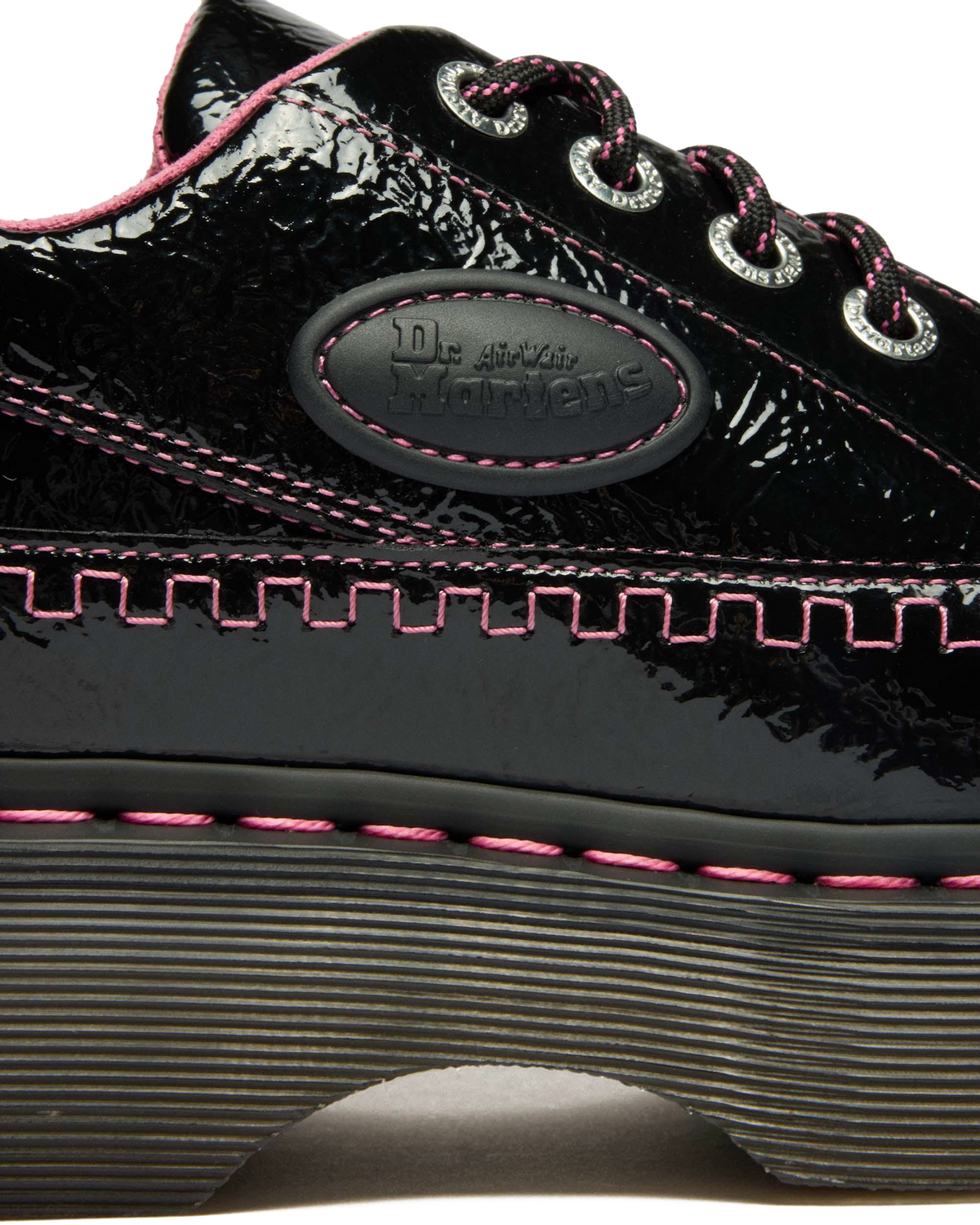 Buzz 5-Eye Distressed Patent Leather Shoes - view 7
