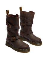 Anistone Two Strap Crazy Horse Leather Biker Boots - view 4