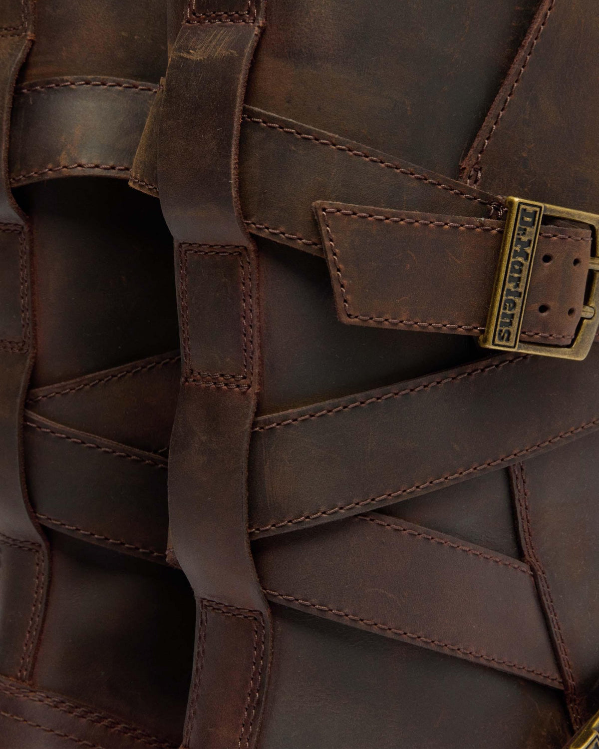 Anistone Two Strap Crazy Horse Leather Biker Boots - view 7