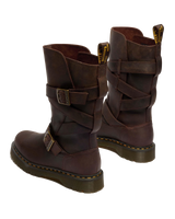 Anistone Two Strap Crazy Horse Leather Biker Boots - view 5