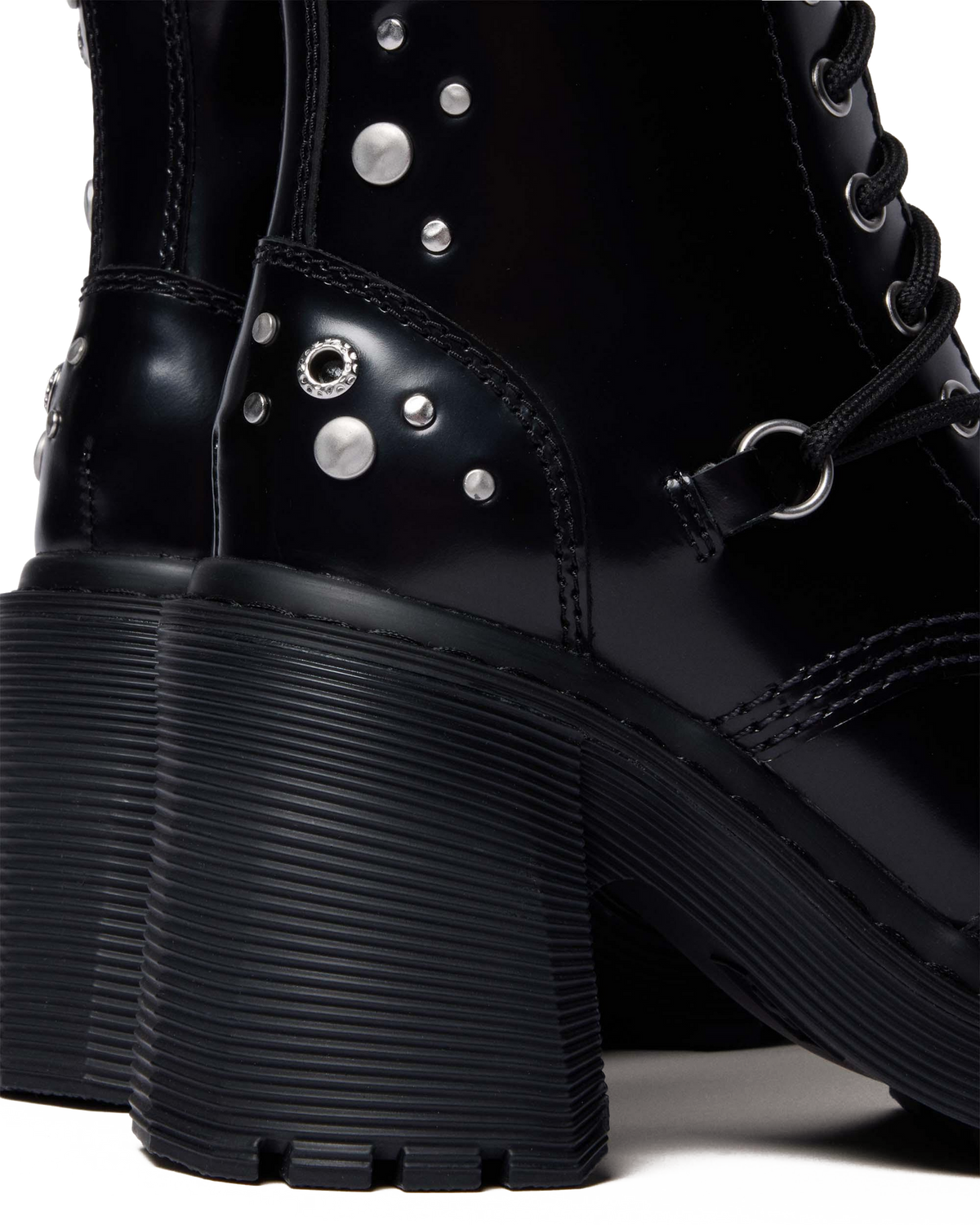 CHESNEY STUDDED BUTTERO LEATHER FLARE HEEL BOOTS - view 7