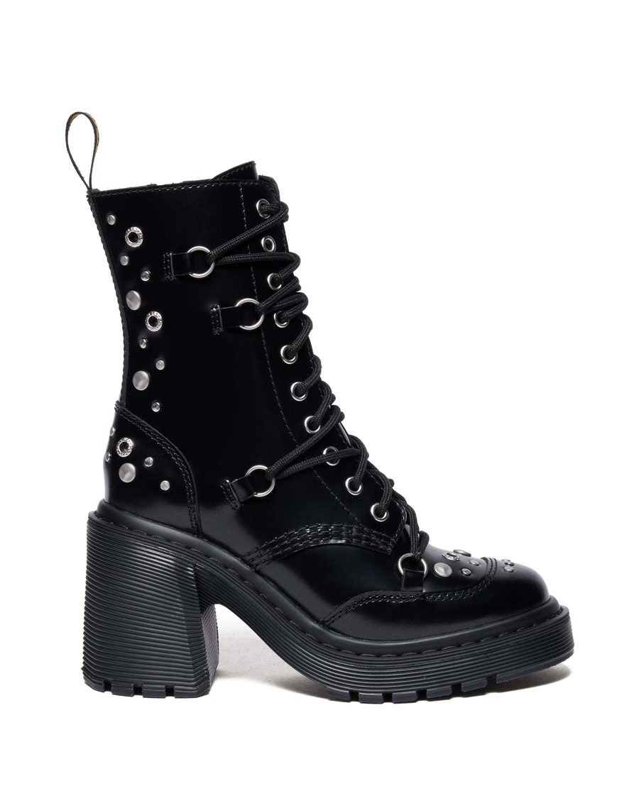CHESNEY STUDDED BUTTERO LEATHER FLARE HEEL BOOTS - view 1