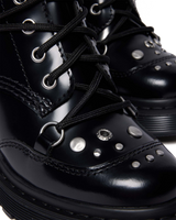 CHESNEY STUDDED BUTTERO LEATHER FLARE HEEL BOOTS - view 2