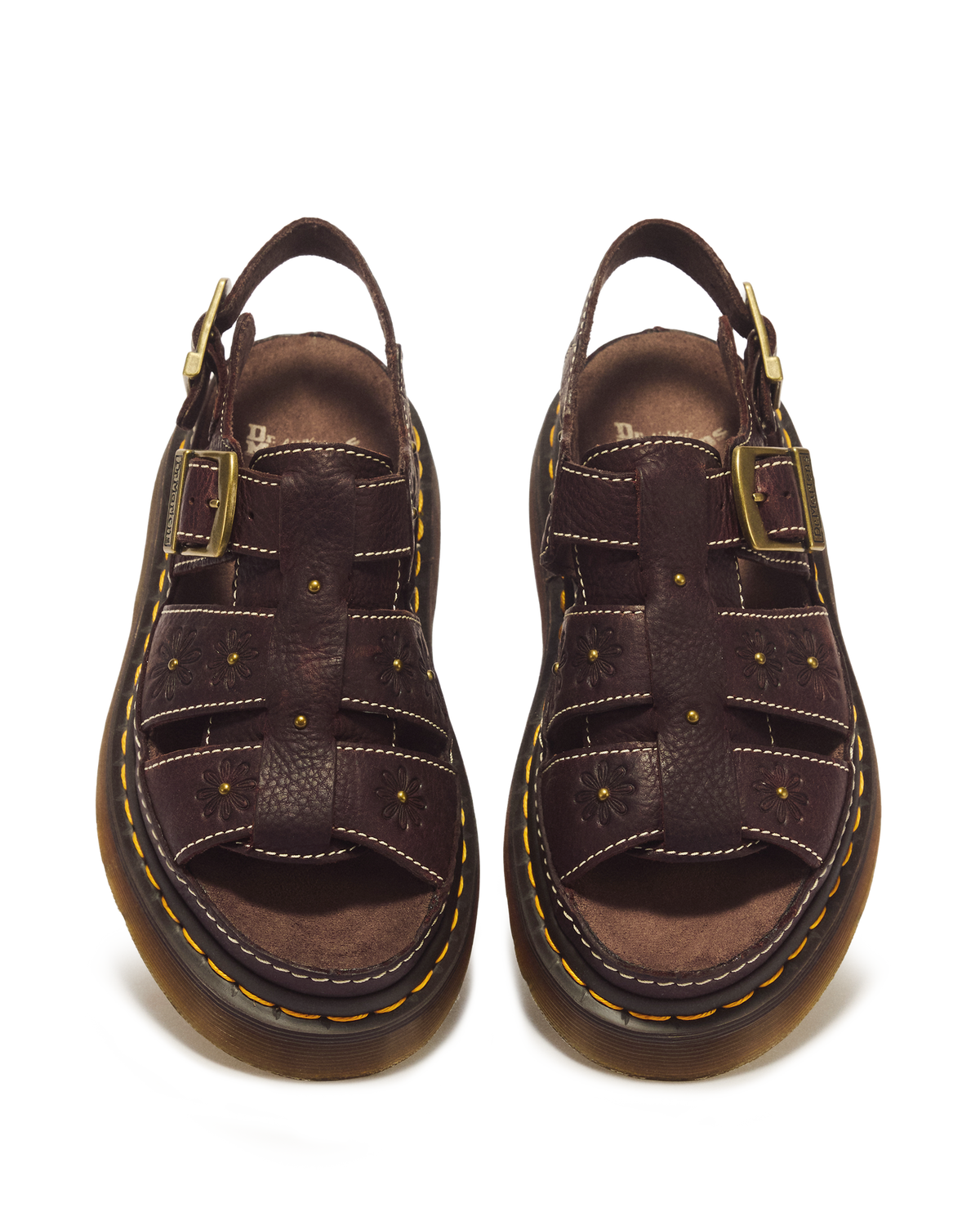 Wrenlie Open Toe Grizzly Leather Fisherman Platform Sandals - view 4