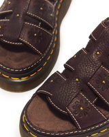 Wrenlie Open Toe Grizzly Leather Fisherman Platform Sandals - view 8