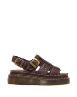 Wrenlie Open Toe Grizzly Leather Fisherman Platform Sandals - view 1