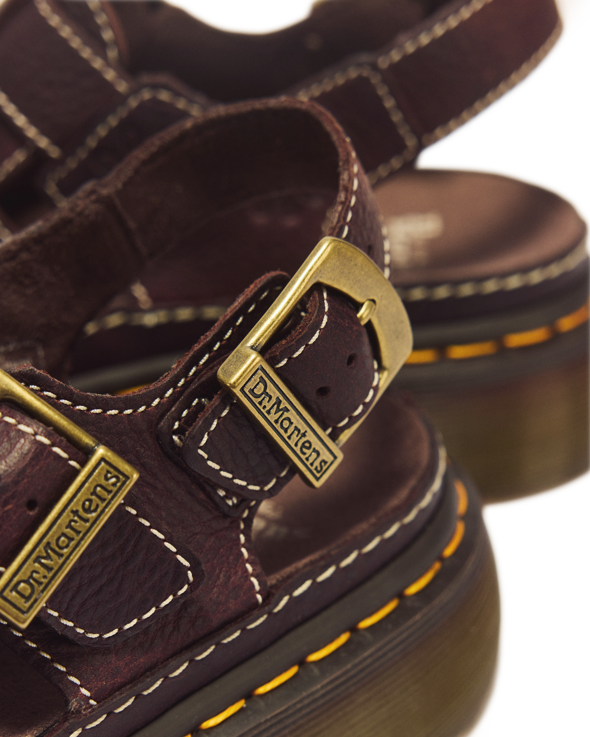 Wrenlie Open Toe Grizzly Leather Fisherman Platform Sandals - view 3
