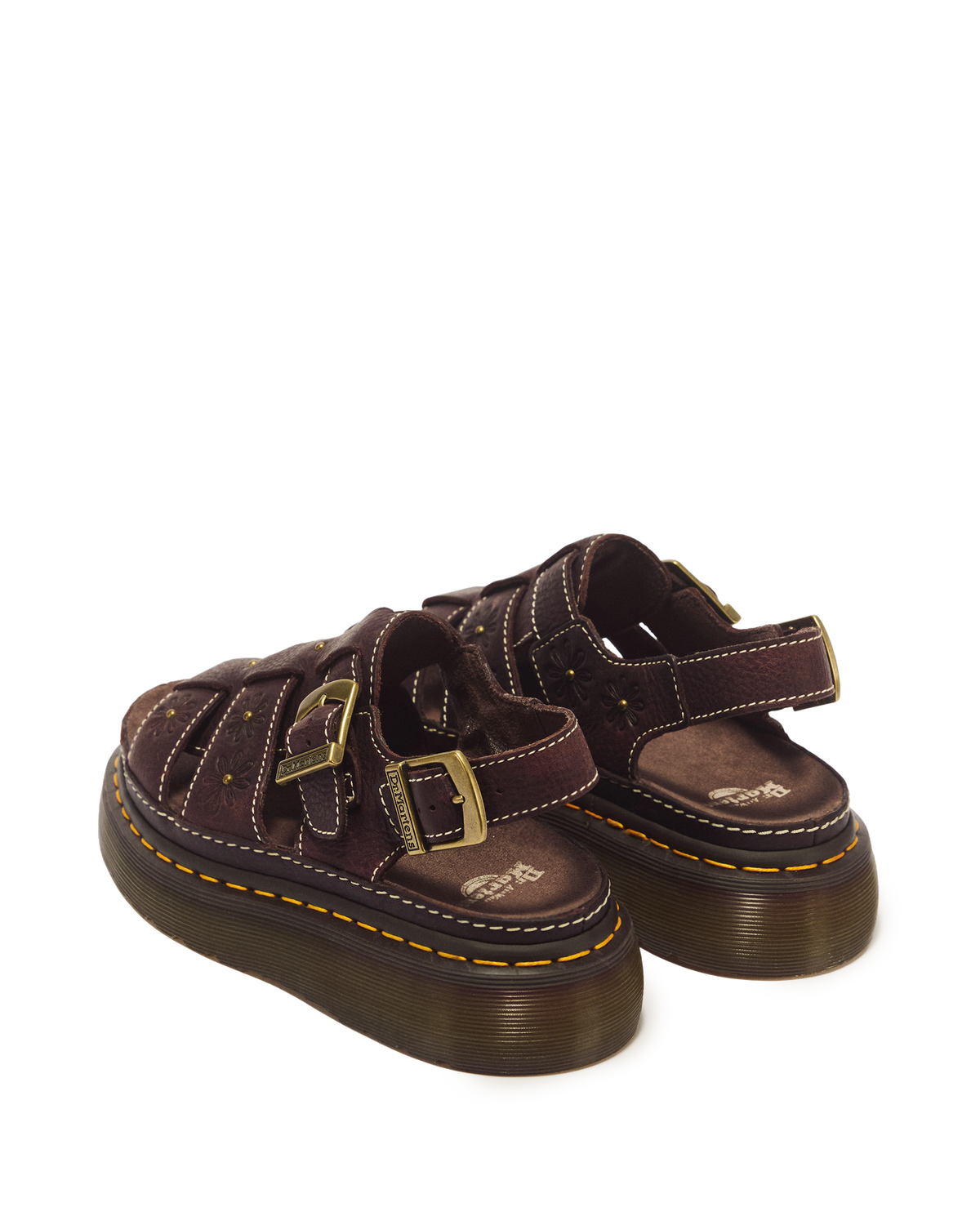 Wrenlie Open Toe Grizzly Leather Fisherman Platform Sandals - view 6
