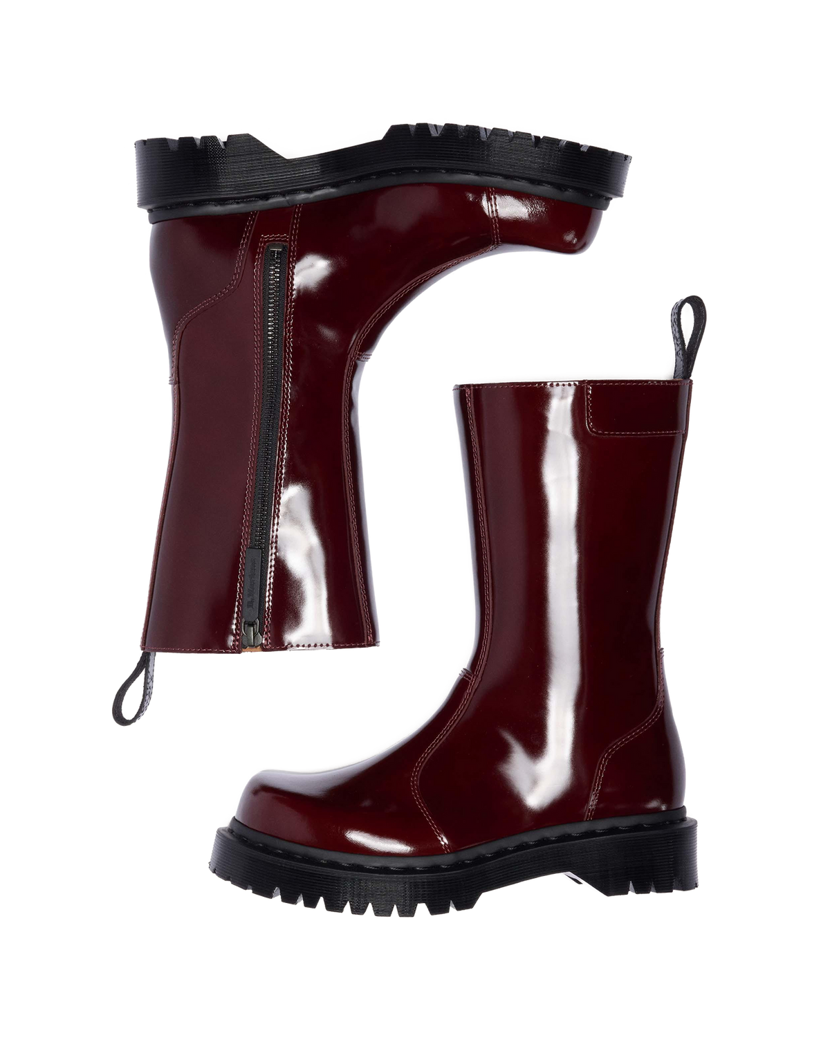Rejena Lacquered Leather Boots - view 3